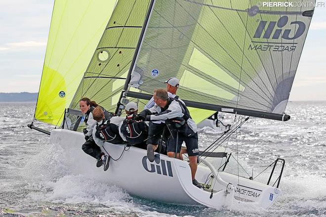 The Corinthian winner of the 2016 Melges 24 European Sailing Series - Miles Quinton's Gill Race Team GBR694 with Geoff Carveth helming at the Marinepool European Championship 2016 in Hyeres ©  Pierrick Contin http://www.pierrickcontin.fr/